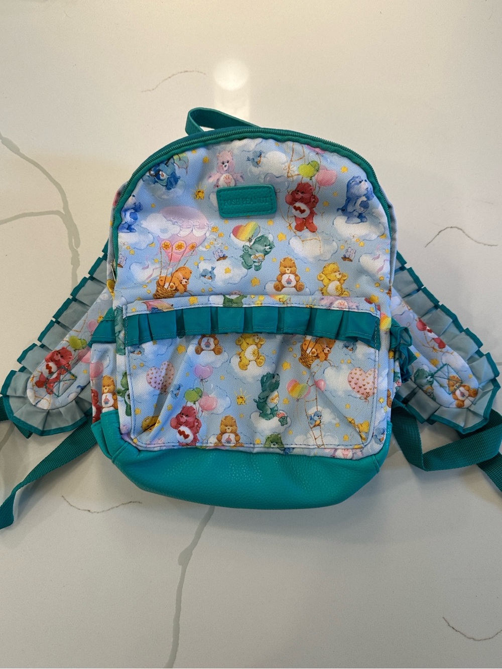 Posh peanut mini backpack rainbow Care Bears  ruffles